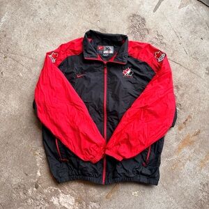 Nike Red and Black Windbreaker Jacket